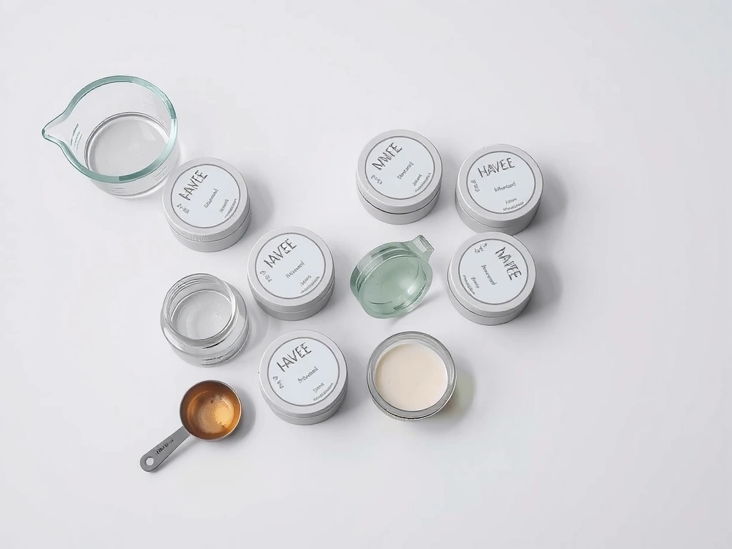 Elegant display of supplement containers and lab equipment on a clean surface.